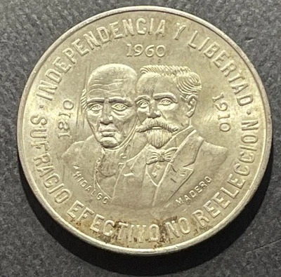 Mexico 1960Mo 10 Pesos Silver Coin - Image 1 of 2