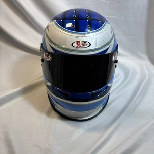 B2 Auto Racing Helmet Youth Large Blue W Visor - Picture 1 of 16
