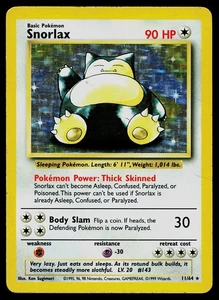 1999 Pokemon Jungle Snorlax #11 Holo No Symbol Error 11/64 - Picture 1 of 2
