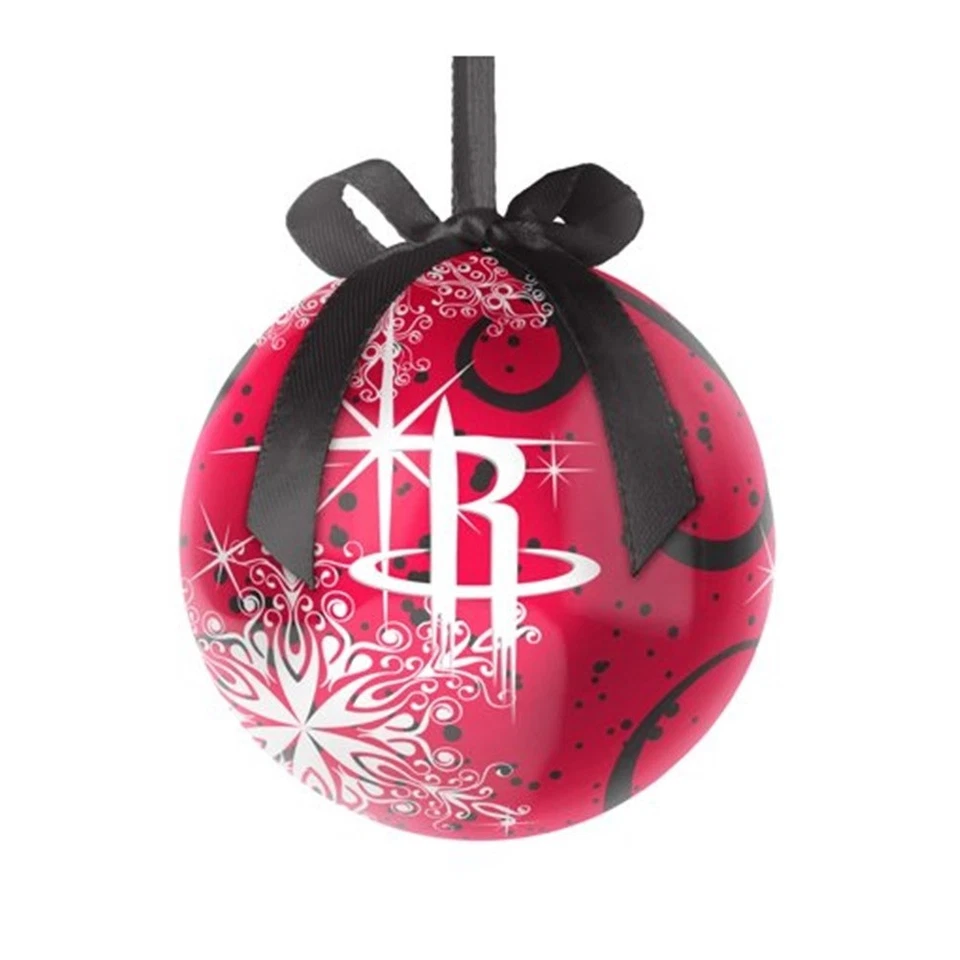 Houston Rockets NBA licensed Ball w Ribbon Ornament NEW NICE GIFT 3 INCH - Image 1 of 1