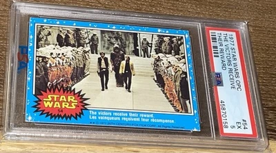 1977 O-PEE-CHEE OPC STAR WARS #54 LUKE SKYWALKER ROOKIE PSA GRADED VERY RARE!!! - Image 1 of 2