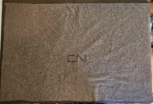 Vintage CANADIAN MILITARY Gray WOOL FIELD BLANKET Size 59" X 78” Mint Condition - Picture 1 of 12