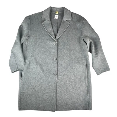 GAP Women's Unlined Soft Wool Blend Long Car Topcoat Grey Size XL $228 MSRP - Image 1 of 4