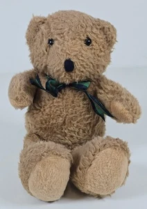 Manhattan Toy Company Orsacchiotto Vintage con Fiocco Tartan 9” Peluche Giocattolo Morbido - Foto 1 di 3