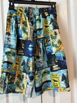 Плавки с акульим принтом OP для мальчиков — размер XL (14–16) - Изображение 1 из 4