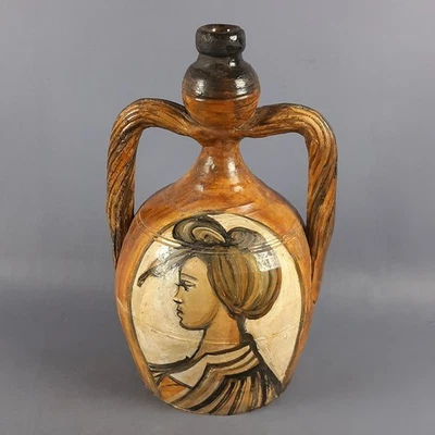 Antike Amphore Kachel Er Sie Porträts Mittelalter Keramik Handarbeit Xx Sec - Bild 1 von 4