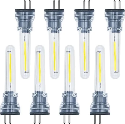 8-Pack S14 LED Bulbs Plug in, 1W Spare LED Filament Light Bulb 2700K Warm White, - Image 1 of 4