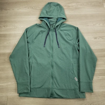 Sudadera con capucha polar Outdoor Research Emersion para mujer talla XL verde bolsillos con cremallera completa Foto 1 de 4