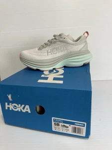 HOKA ONE ONE W Bondi 8 Stardust Aqua Breeze Tenis Gimnasio ZAPATOS Mujer’s 5USADO 1x - Imagen 1 de 11