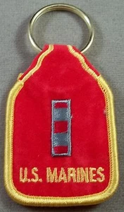 US Marine Corps Chief Warrant Officer W-4 Rank Embroidered Keychain - Picture 1 of 1