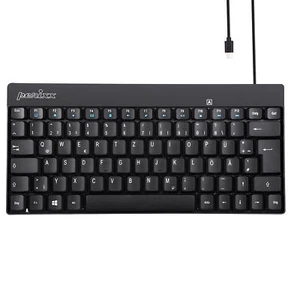 Perixx PERIBOARD-422 DE, Mini USB-C Tastatur kabelgebunden, schwarz - Bild 1 von 2