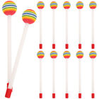  12 Pcs Rhythm Instruments Sticks Colorful Music Drumstick Lollipop