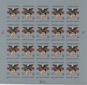 2002 34 cent Military Academy full Sheet of 20 Scott #3560, Mint NH - Picture 1 of 1