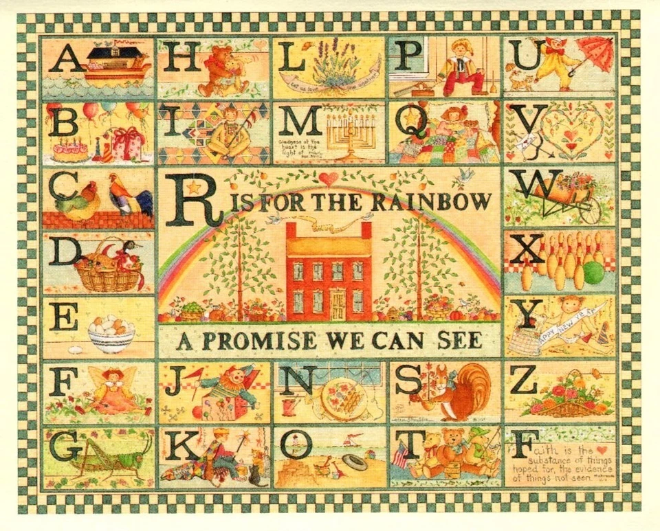 Rainbow Alphabet Promise We See Ellen Stouffer Lang Blank Note Cards - Set of 6 - Image 1 of 3