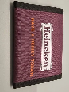 Cartera retro plegable de nailon Heineken vintage nueva billetera Rockabilly años 90 Y2K - Imagen 1 de 4