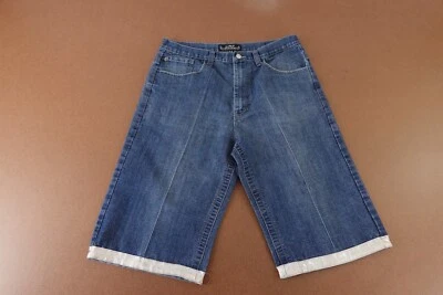 Raw Blue Men's Size 34 Medium Wash Denim 14" Inseam Straight Jean Shorts *Flaw - Image 1 of 4