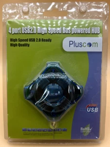 4 PORT USB 2.0 HIGH SPEED BUS POWERED HUB FOR MAC OR WINDOWS NEW - Picture 1 of 2