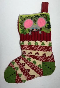 Turkish Needlepoint Christmas Stocking 15” - Picture 1 of 3