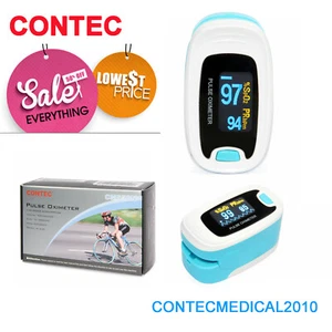 OLED CONTEC Finger Pulse Oximeter SPO2 PR Meter Blood Oxygen Saturation Monitor - Picture 1 of 8
