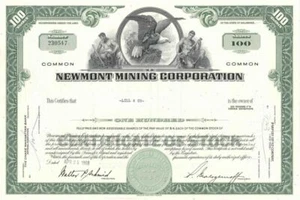 Newmont Mining Corporation - certificato stock minerario Colorado datato 1960 - taglia - Foto 1 di 1