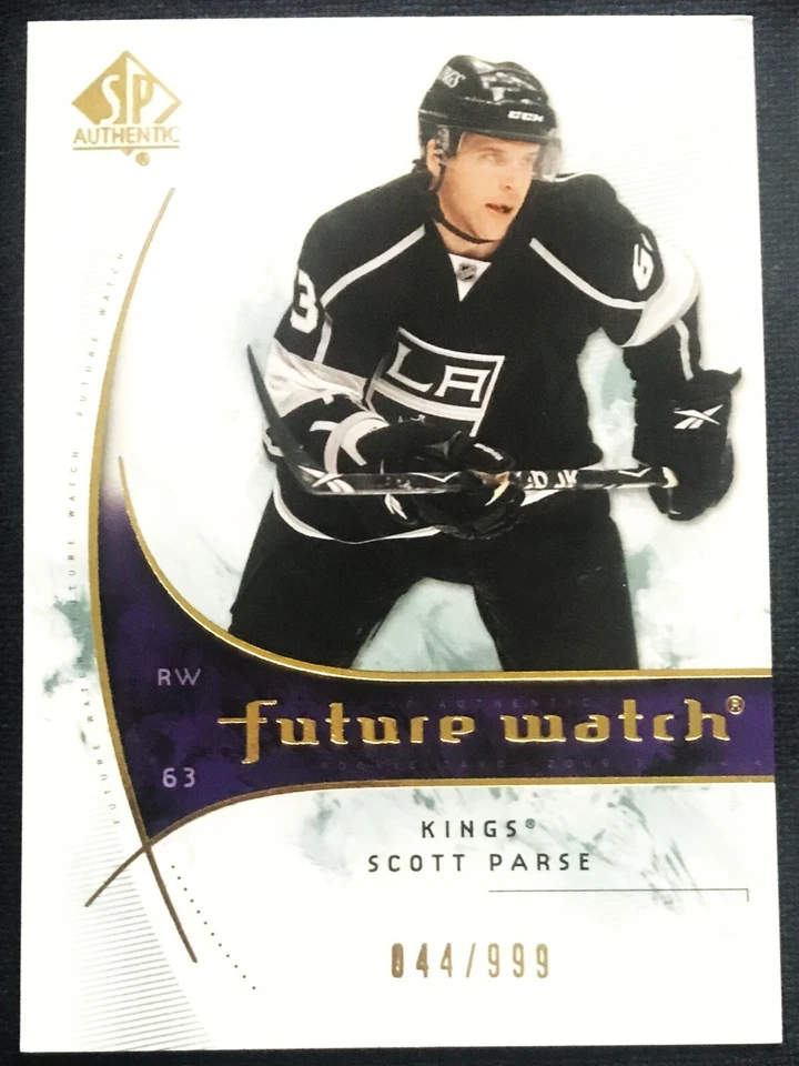 Scott Parse SP Authentic Future Watch card 166 - 044 / 999, 2009 -10 NHL, Kings - Image 1 of 2