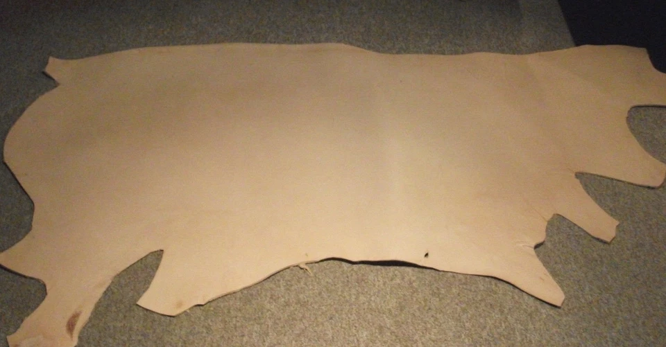 Veg Tan Skirting Strap Saddle Tooling Armor Cowside Leather leveled 10/12 oz. - Image 1 of 1