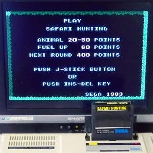 SAFARI HUNTING SEGA SC-3000 CartOnly Japan Import SG1000 Arcade TRANQUILIZER GUN - Picture 1 of 2