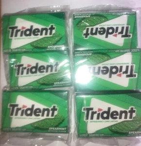 Trident spearmint Sugar Free Gum 10 packs -of 14 Sealed Best Buy 10-2023👍 - Picture 1 of 6