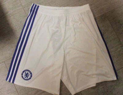 Adidas FC Chelsea Londres hacia Fuera Short Pantalón Blanco Azul Tamaño S XL - Imagen 1 de 4
