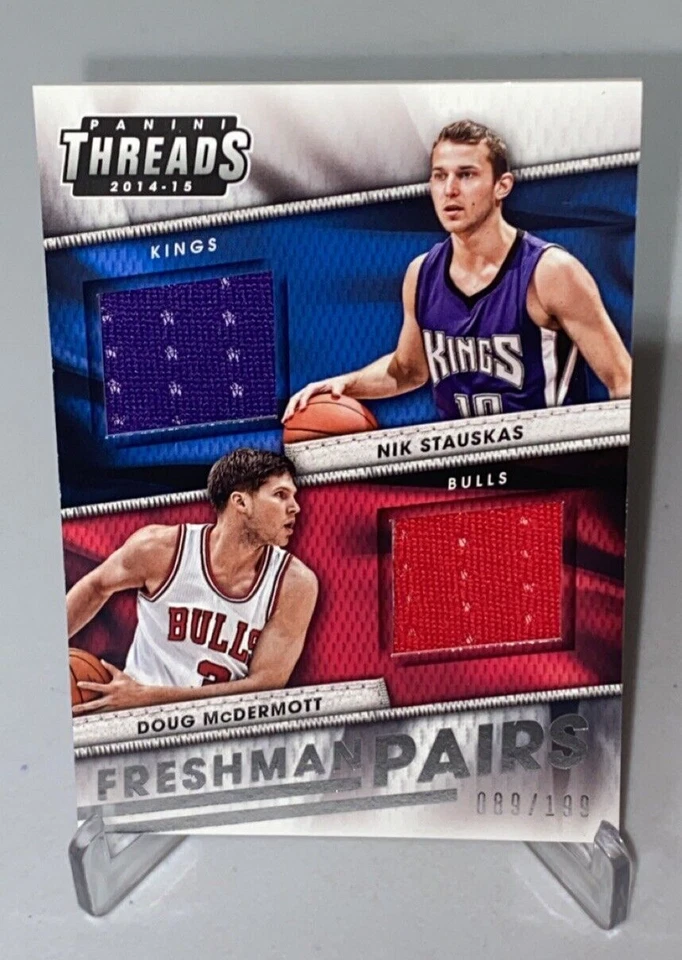 Pares de primer año Panini Threads 2014-15 Doug McDermott Nik Stauskas RC/199 #19 Foto 1 de 4