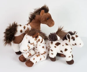 Peluche Aurora Appaloosa Caballo Familia Peluche Poni Marrón Manchado - Imagen 1 de 11