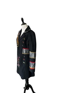 Dy Design Gr. L Damen Wollmischung Mantel selten Unikat Event europäisch bestickt - Bild 1 von 8