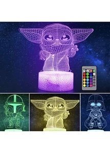 3D Illusion Night Light for Kids, LED Desk Lamp 3 Pattern & 16 3-pattern-ktk - Picture 1 of 7