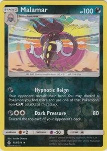 Reverse Holo Malamar 119/214 Holo Rare SM - Unbroken Bonds - Picture 1 of 1