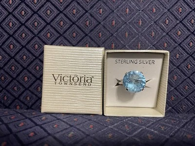 Impresionante Anillo Victoria Townsend Topacio Azul Talla 7 Foto 1 de 2