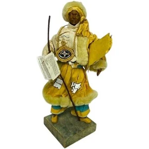 Folk Art Sculpture Paulette Cui Tibetan Nomad Paper Mache Handmade Figurine - Picture 1 of 14