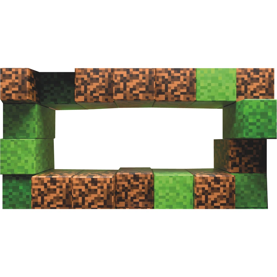 SS11230 Videojuego Mina de Oro Artesanía Pixel Block Cubo Ventana Soporte En Cartón Foto 1 de 1