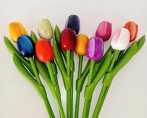 11 Holland Holztulpen Tulpen aus Holz Strauß Handarbeit Blumen Geschenk für Sie - Bild 1 von 2