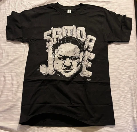 NEW AEW Samoa Joe M Medium T-Shirt All Elite Crate Wrestling LE Buster Shirt Cover