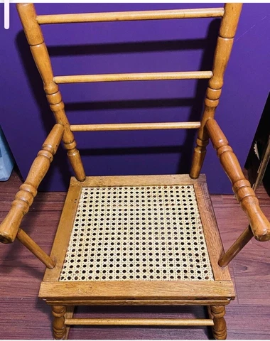 Antique Bamboo Design Rocker Wooden Miniature/ Small Chair- Small Wooden Rocker Cover