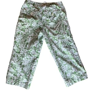 Liz Claiborne Sloane Gr. 4 Damen Capri Blumendruck Tasche Cargo Style Hose - Bild 1 von 9
