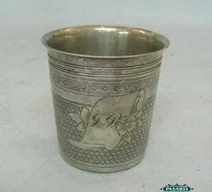 Fine Silver Plated Wine Cup / Beaker France Ca 1880 - Picture 1 of 4