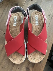 Camper Womens Sandals Oruga K200157 Casual Open-Toe Slingbacks Nubuck Textile 38 - Picture 1 of 5