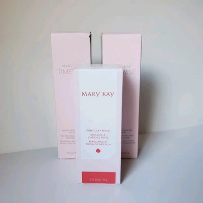 2 Mascarilla Gel Renovadora de Humedad Mary Kay Timewise Piel Seca a Grasa y Mascarilla de Arcilla Rosa Foto 1 de 4