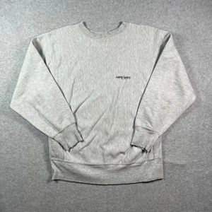 Vintage Champion Reverse Weave Camp Laney Crewneck Sweater Men's Size XL Lt Gray - Picture 1 of 16