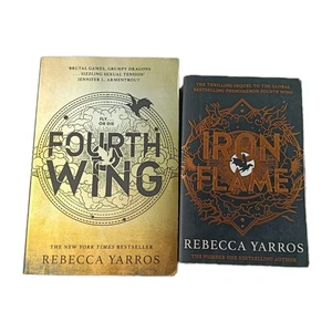 Fourth Wing & Iron Flame (Empyrean Series Books 1-2 Bundle) by Rebecca Yarros - Foto 1 di 4
