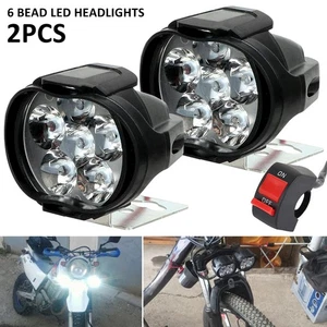 2Pcs Motorcycles Headlights with Switch DC 9-85V 1000LM 6000K White Super dgLoL - Picture 1 of 12