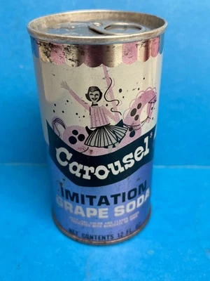 Vintage Carousel Grape Soda Can Industrial Research Corp New Bedford Ma. Ohio - Image 1 of 4