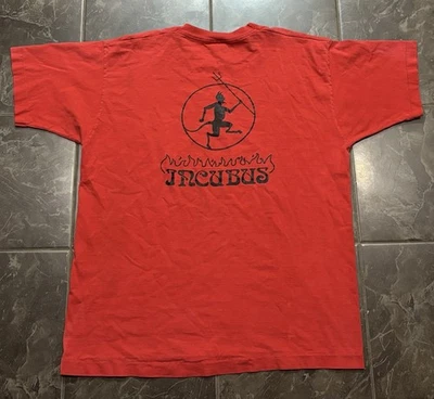 Camisa roja vintage Incubus Box Seat pub para hombre talla XL 90s Foto 1 de 4