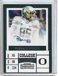 Boleto universitario Pharaoh Brown 2017 Panini Contenders autógrafo #152-Oregón - Imagen 1 de 2